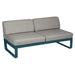 Fermob Bellevie Module central 2 places Bleu acapulco 21 Taupe grisé B 