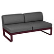 Fermob Bellevie Module central 2 places Cerise noire B9 Gris graphite A3 