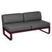 Fermob Bellevie Module central 2 places Cerise noire B9 Gris graphite A3 