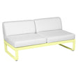 Fermob Bellevie Module central 2 places Citron givré A6 Blanc grisé 81 