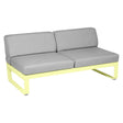 Fermob Bellevie Module central 2 places Citron givré A6 Gris flanelle 79 