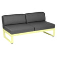 Fermob Bellevie Module central 2 places Citron givré A6 Gris graphite A3 