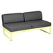 Fermob Bellevie Module central 2 places Citron givré A6 Gris graphite A3 