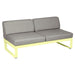 Fermob Bellevie Module central 2 places Citron givré A6 Taupe grisé B 