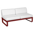 Fermob Bellevie Module central 2 places Piment 43 Blanc grisé 81 