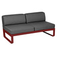 Fermob Bellevie Module central 2 places Piment 43 Gris graphite A3 