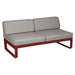 Fermob Bellevie Module central 2 places Piment 43 Taupe grisé B 