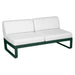 Fermob Bellevie Module central 2 places Vert cèdre 02 Blanc grisé 81 