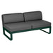 Fermob Bellevie Module central 2 places Vert cèdre 02 Gris graphite A3 