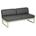 Fermob Bellevie Module central 2 places Vert tilleul 65 Gris graphite A3 