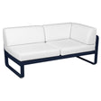 Fermob Bellevie Module d'angle - droit 2 places Bleu abysse 92 Blanc grisé 81 