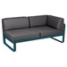 Fermob Bellevie Module d'angle - droit 2 places Bleu acapulco 21 Gris graphite A3 