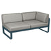 Fermob Bellevie Module d'angle - droit 2 places Bleu acapulco 21 Taupe grisé B8 