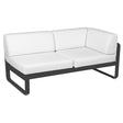 Fermob Bellevie Module d'angle - droit 2 places Carbone 47 Blanc grisé 81 