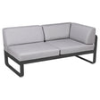 Fermob Bellevie Module d'angle - droit 2 places Carbone 47 Gris flanelle 79 