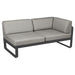 Fermob Bellevie Module d'angle - droit 2 places Carbone 47 Taupe grisé B8 