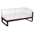 Fermob Bellevie Module d'angle - droit 2 places Cerise noire B9 Blanc grisé 81 