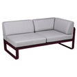 Fermob Bellevie Module d'angle - droit 2 places Cerise noire B9 Gris flanelle 79 