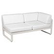 Fermob Bellevie Module d'angle - droit 2 places Gris argile A5 Blanc grisé 81 