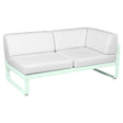 Fermob Bellevie Module d'angle - droit 2 places Menthe glaciale A7 Blanc grisé 81 