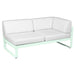 Fermob Bellevie Module d'angle - droit 2 places Menthe glaciale A7 Blanc grisé 81 