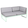 Fermob Bellevie Module d'angle - droit 2 places Menthe glaciale A7 Gris flanelle 79 