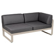 Fermob Bellevie Module d'angle - droit 2 places Muscade 14 Gris graphite A3 