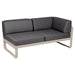 Fermob Bellevie Module d'angle - droit 2 places Muscade 14 Gris graphite A3 
