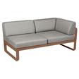 Fermob Bellevie Module d'angle - droit 2 places Ocre rouge 20 Taupe grisé B8 