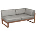 Fermob Bellevie Module d'angle - droit 2 places Ocre rouge 20 Taupe grisé B8 