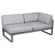 Fermob Bellevie Module d'angle - droit 2 places Romarin 48 Gris flanelle 79 