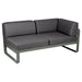 Fermob Bellevie Module d'angle - droit 2 places Romarin 48 Gris graphite A3 