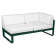 Fermob Bellevie Module d'angle - droit 2 places Vert cèdre 02 Blanc grisé 81 