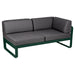 Fermob Bellevie Module d'angle - droit 2 places Vert cèdre 02 Gris graphite A3 