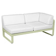 Fermob Bellevie Module d'angle - droit 2 places Vert tilleul 65 Blanc grisé 81 