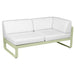Fermob Bellevie Module d'angle - droit 2 places Vert tilleul 65 Blanc grisé 81 
