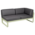 Fermob Bellevie Module d'angle - droit 2 places Vert tilleul 65 Gris graphite A3 