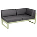 Fermob Bellevie Module d'angle - droit 2 places Vert tilleul 65 Gris graphite A3 