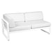 Fermob Bellevie Module d'angle - gauche 2 places Blanc coton 01 Blanc grisé 81 
