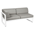 Fermob Bellevie Module d'angle - gauche 2 places Blanc coton 01 Taupe grisé B8 