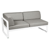 Fermob Bellevie Module d'angle - gauche 2 places Blanc coton 01 Taupe grisé B8 