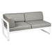 Fermob Bellevie Module d'angle - gauche 2 places Blanc coton 01 Taupe grisé B8 