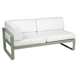 Fermob Bellevie Module d'angle - gauche 2 places Cactus 82 Blanc grisé 81 