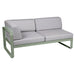 Fermob Bellevie Module d'angle - gauche 2 places Cactus 82 Gris flanelle 79 