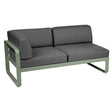 Fermob Bellevie Module d'angle - gauche 2 places Cactus 82 Gris graphite A3 