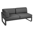Fermob Bellevie Module d'angle - gauche 2 places Carbone 47 Gris graphite A3 