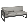 Fermob Bellevie Module d'angle - gauche 2 places Carbone 47 Taupe grisé B8 