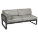 Fermob Bellevie Module d'angle - gauche 2 places Carbone 47 Taupe grisé B8 