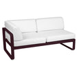 Fermob Bellevie Module d'angle - gauche 2 places Cerise noire B9 Blanc grisé 81 