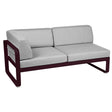 Fermob Bellevie Module d'angle - gauche 2 places Cerise noire B9 Gris flanelle 79 